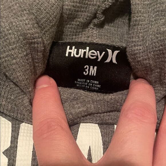 Hurley Charcoal Hooded Infant Footie - Picture 2 of 3